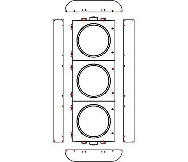 Flip Door 188 Two-Phase 2.5-Digit 540MM RYG Countdown Timer Road Safety Traffic Light