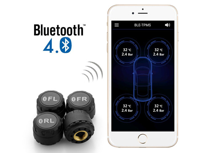 New Product BLUETOOTH IP6 Waterproof APP TPMS With External Sensors DIY installation for iPhone Android phones