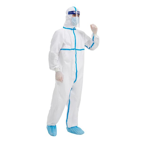 Buy cheap Film Spunbond Disposable Protective Coverall Breathable S-XXXL from wholesalers