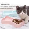 Buy cheap Pet Bowls Feeders Sustainable Macaron Color Bone Shape Double Food Bowl for Dogs and Cats from wholesalers