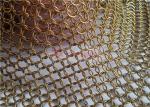 Gold Color Metal Ring Mesh Stainless Steel For Buildings Facade