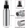 Buy cheap Silver Black Aluminum Spray Bottle Portable Cosmetic Fine Mist Spray Bottles from wholesalers