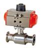 Buy cheap Stainless Steel 304 Tri Clamp Connection Sanitary Food Safe Pneumatic Actuator Ball Valve from wholesalers