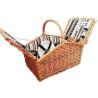 Buy cheap Fabric Linen Wicker Rattan Storage 4 Person Woven Willow Picnic Basket from wholesalers