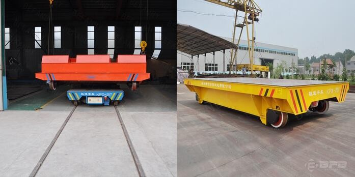 150T Rail Transfer Cart With Large Table Low Voltage Customized Color / Size