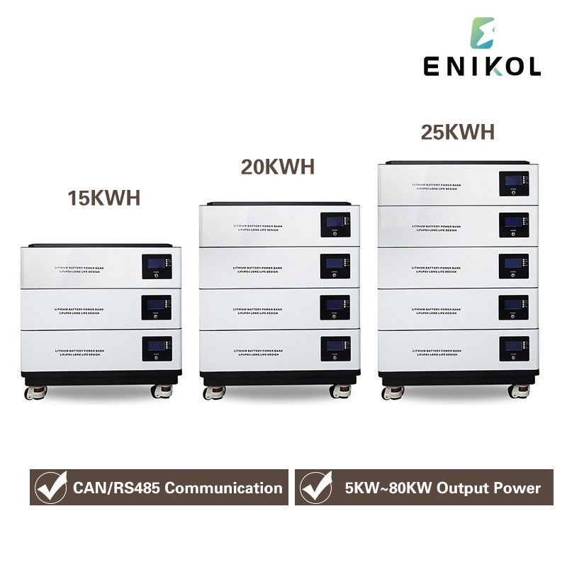 Stackable LiFePO4 Batteries 48v Solar Energy Storage Lithium Ion Built In BMS