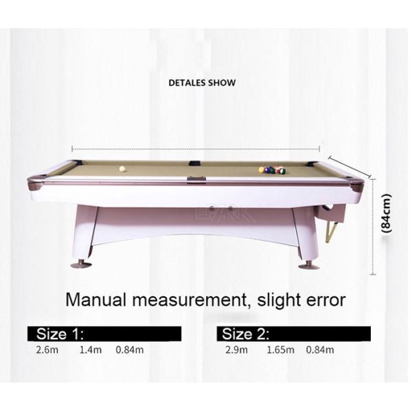 White 2 In 1 9FT Billiard Pool Table For Shopping Mall