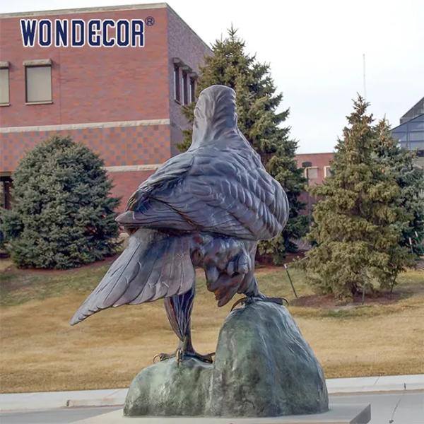 Buy cheap OEM brown Custom Bronze Sculpture 90cm Garden Eagle Sculpture from wholesalers