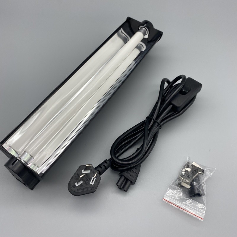 T5 HO Uvb Tube Light Fixture With Detachable Curved Reflector 39W