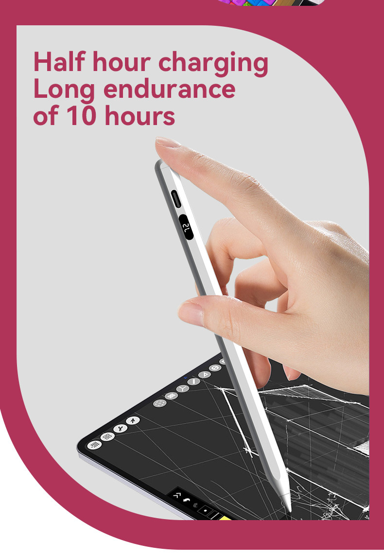Palm Rejection Tilt Sensitive Stylus Pen For Apple 2018 - 2022 IPad
