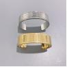 Buy cheap stainless steel tide brand jewelry gold diamond wide bracelet all-match bangle from wholesalers