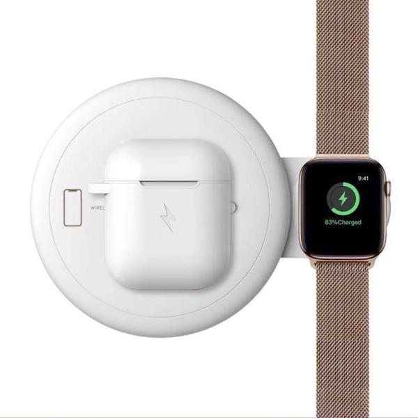 Buy cheap Portable 10W+2W Qi Wireless Charger For Mobile Phone and Watch from wholesalers