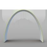 3D Triangular Archway Fabric Trade Show Booth Show Displays For Exhibition