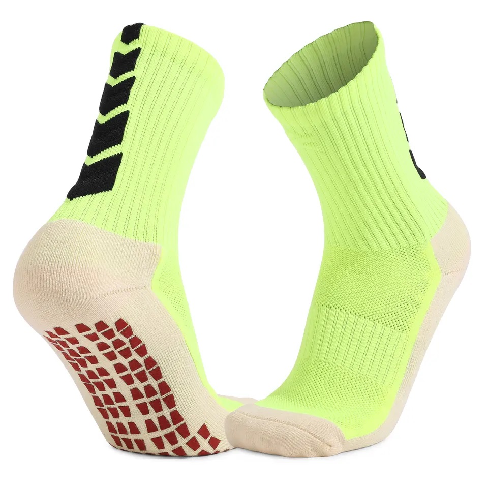 Custom Sports Breathable Non Slip Soccer Knitting Anti Slip Youth Grip Football Socks