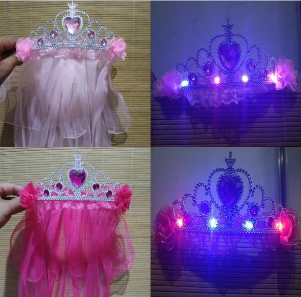 Buy cheap Children's crown veil garland, Korean bridal headdress, shawl wedding bridal hat, hot toys wholesale from wholesalers