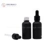 Buy cheap Round Black Essential Oil Frosted Dropper Bottles 5ml - 100ml from wholesalers