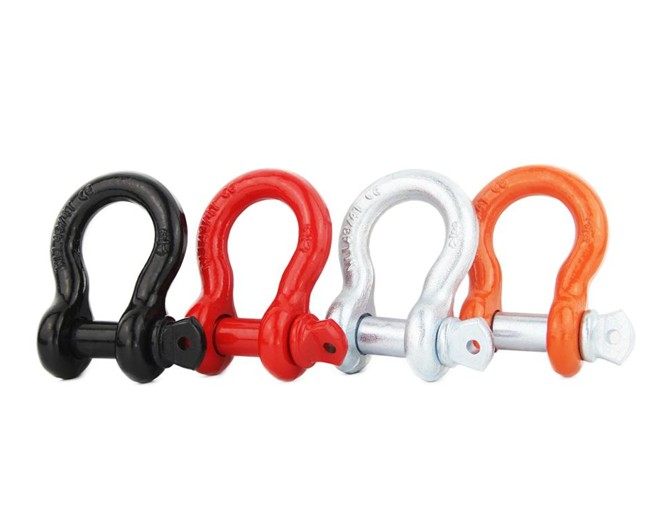 Alloy Steel Forged Screw Pin Bow Shackle , Galvanized Heavy Duty Lifting Shackles