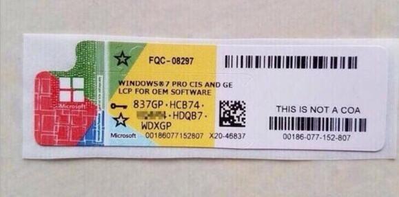 Buy cheap 32 bit / 64 bit win 7 professional sp1 product key COA License Sticker from wholesalers