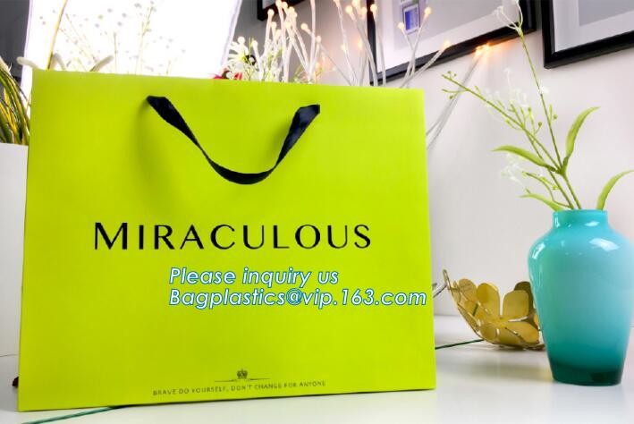tea brown paper bag with logo print eco friendly With Ribbon Handles wine packaging offset bags,Decorative Paper Bags wi