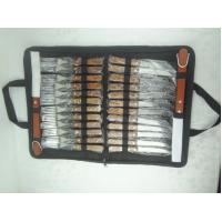 Buy cheap 26PCS Outdoor Knife And Fork With Wooden In Rollbag for barbecue tool product