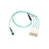 Buy cheap OM3 Multimode Breakout MTP MPO Fiber Cable OFNR 10GB Aqua Jacket from wholesalers