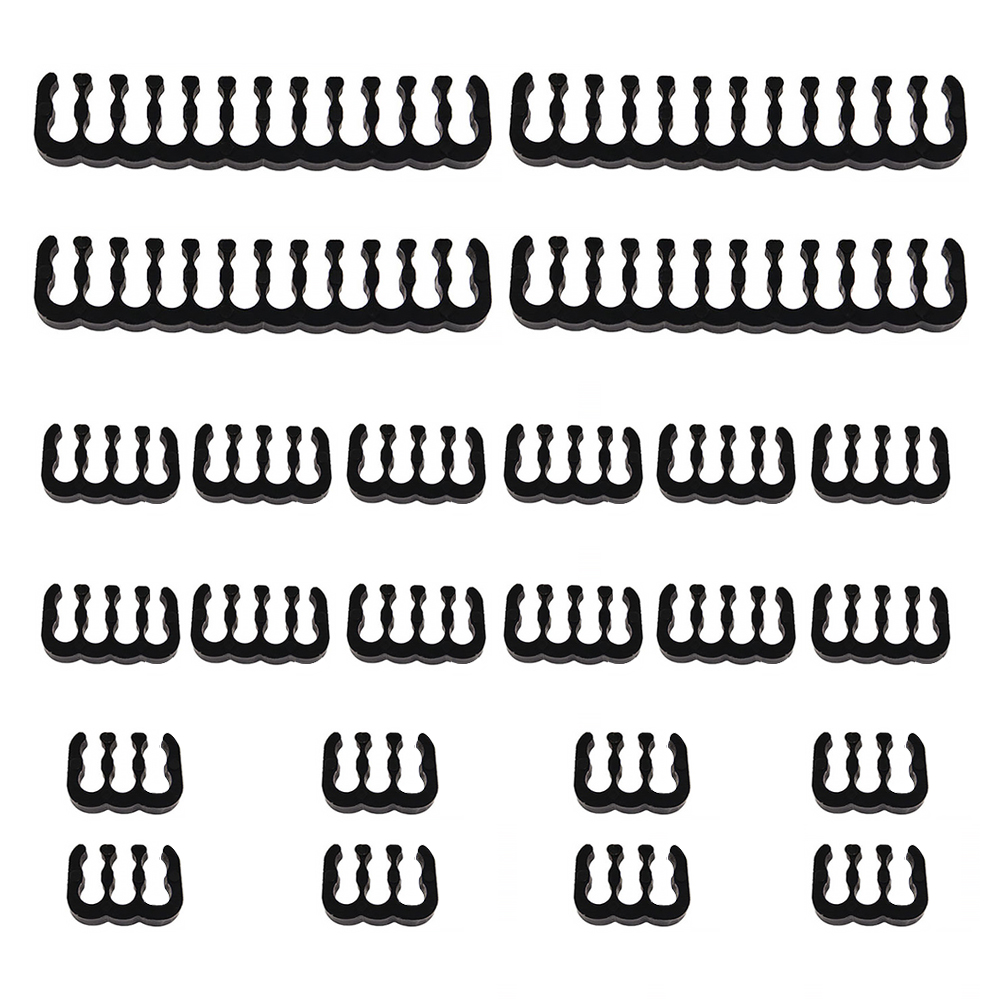 Sleeved Cable Comb Kit 4*24pin Motherboard Power Supply Cable Comb CPI-E PC 12*8pin GPU 8*6pin Extension Black