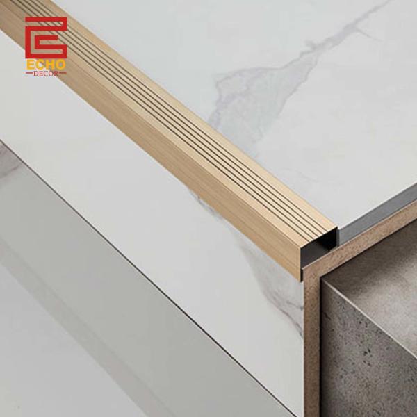 Buy cheap Stainless Steel Stair Nosing Trim Tile Step Decor Metal Stair Edge Trim from wholesalers