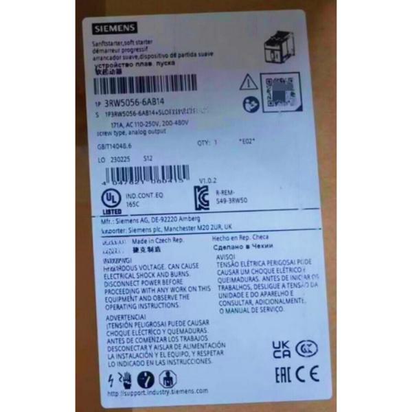 Buy cheap SIEMENS 3RW5056-6AB14 SIRIUS SOFT STARTER 200-480 V 171 A, 110-250 V AC SCREW TERMINALS ANALOG OUTPUT from wholesalers