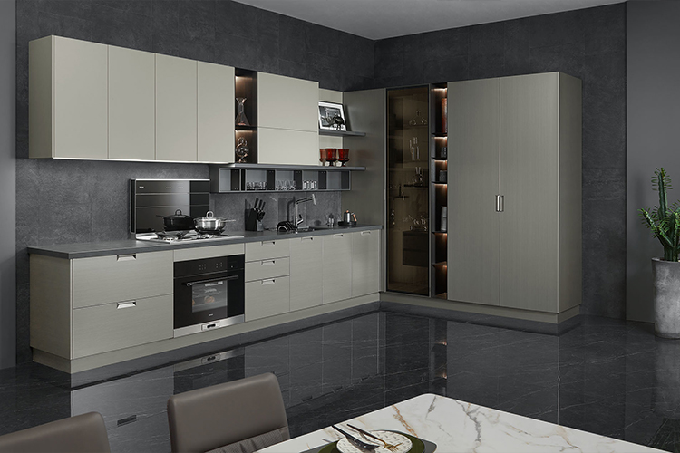OPPEIN modern design stainless steel luxury kitchen cabinet