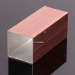 Light Wood Grain Aluminium Tube Profiles Middle Size Square Alloy T3-T8