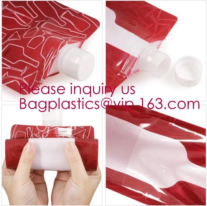 Custom Printing Logo High quality Eco-friendly Reusable Soft drink bag with spout,stand up spout pouch doypack aluminum