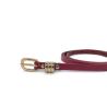 Buy cheap Women Fashion Thin Skinny Belts Striping Embossed Genuine Leather Slim Ladies Waist Belt from wholesalers