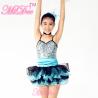 Buy cheap Endearing Dance Competition Wear Sweetheart Bodice Blue Short Dresses , Neck Collar Bodice Layered Frill Dress from wholesalers