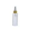 Buy cheap 100ml Frosted Glass Bottle with Bamboo Pump Cosmetic Toner Container Skin care from wholesalers