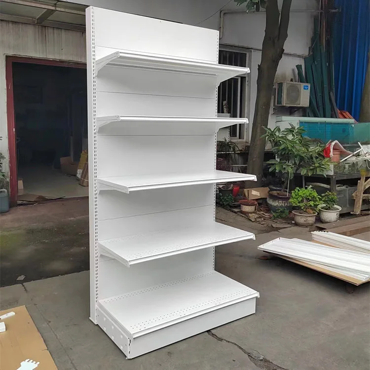 Factory Good Quality Store Equipment Shelf Gondola Supermarket Shelves White Supermarket Rack