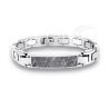 Buy cheap Stylish Mens Meteorite Bracelet 18.5cm Stainless Steel Watch Band from wholesalers