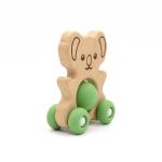 Educational Organic Beech pantone Color Baby Rattle Set Animal Shape