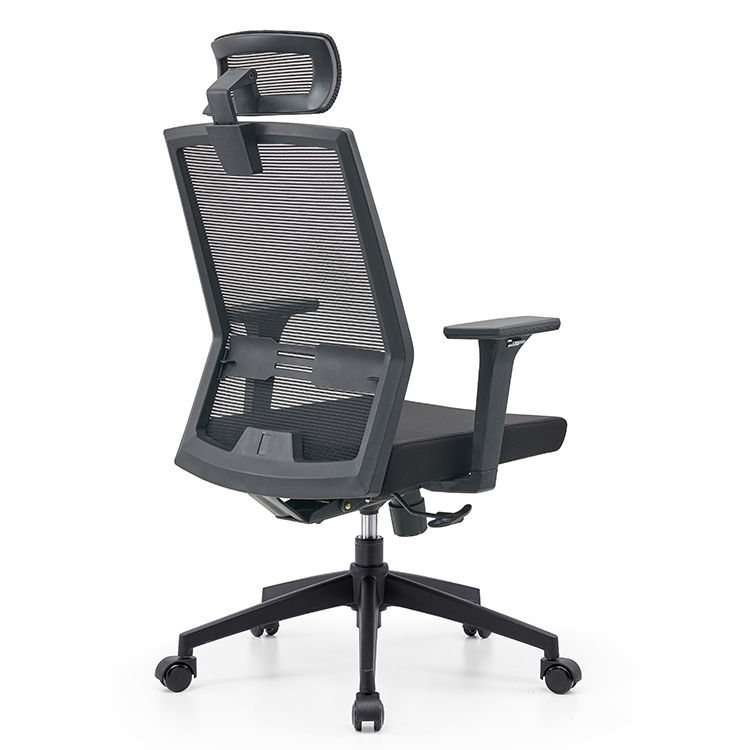 Home Office PC Chair with Reversible Armrests High Back Breathable Mesh and Lumbar Support