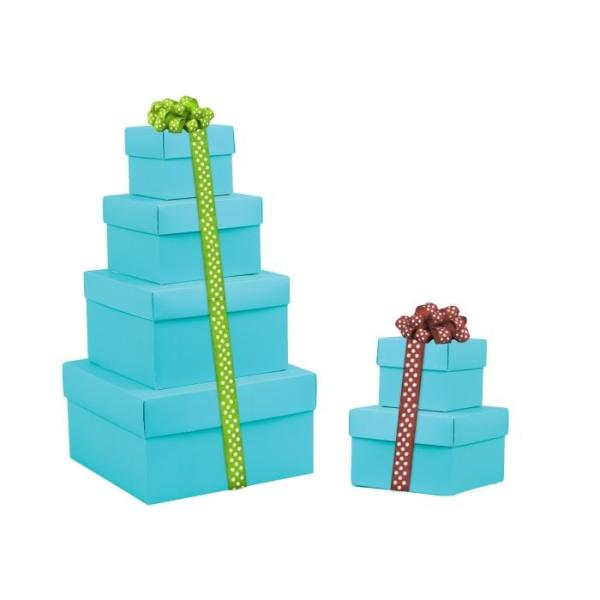 Buy cheap Turquoise Mix Foldable Rigid Packaging Box With Lid Base from wholesalers
