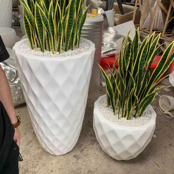 Buy cheap Round Fibreglass Planter Pineapple Shape Planter For Garden Terrace from wholesalers