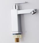 Zinc Square Single Cold Basin Tap Lever Handle Vessel Sink Faucet