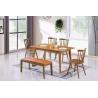 Buy cheap Stackable Cafeteria Antique Oak Dining Chairs With Leather Seat from wholesalers