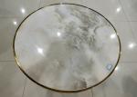 Smooth Hand Feeling 70cm 75cm Wrought Iron Marble Coffee Table