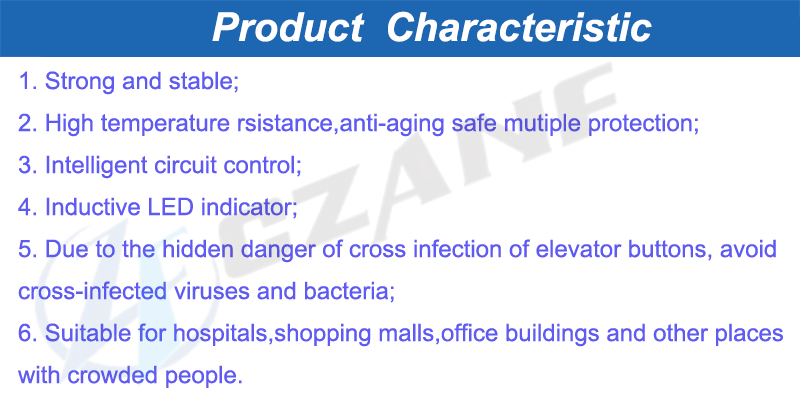 DC24V Plastic Face Plate Elevator Touchless Button with Lifetime Warranty and Capacitive Touch Technology