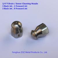 Buy cheap 1/4" F Stainless Steel Drain Cleaning Nozzle ,Sewer Jetting Nozzle product