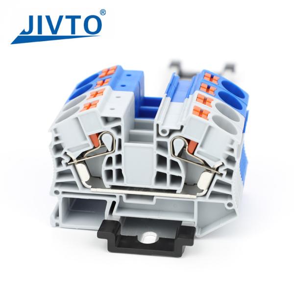 PT16 Din Rail Push-In Terminal Block, 16mm² Electrical Feed-Through Cable Plug