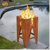 Buy cheap Square Round Burning Corten Steel Bowl Portable Outdoor Garden Patio Fire Pit Table from wholesalers