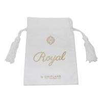 Buy cheap Customized Gift Pouch Bags White Luxury Felt Velvet Double Sided With Tassel product