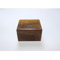 Buy cheap Square Dark Color Little Wooden Jewelry Box , Mens Wood Jewelry Box For Gift product