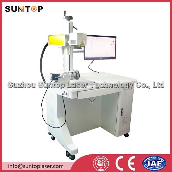 Buy cheap 20W fiber laser rotating marking machine for pipe and round tube marking from wholesalers